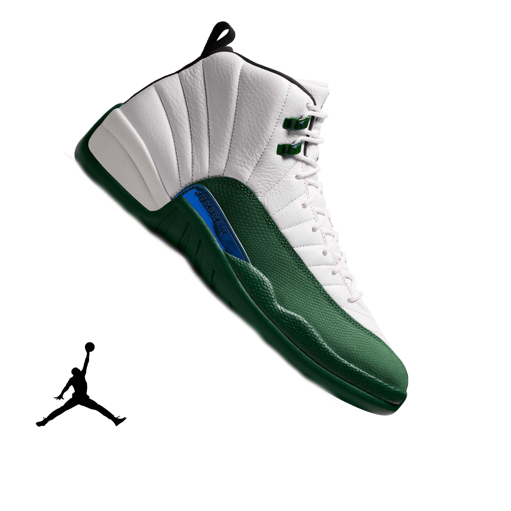 Jordan 12 Retro "Idols Become Rivals" Men's Shoe - SUMMIT WHITE/GORGE GREEN/FIERCE PURPLE